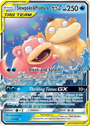 Slowpoke & Psyduck GX (035/236) [SM  Unified Minds] Holofoil - Ultra Rare