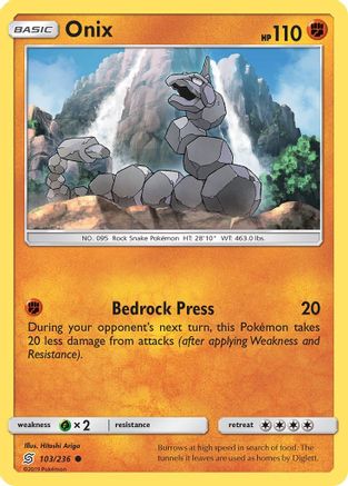 Onix (103/236) [SM  Unified Minds] Reverse Holofoil - Common