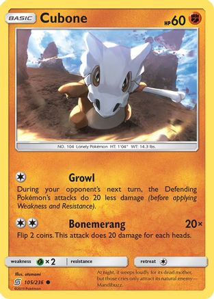 Cubone (105/236) [SM  Unified Minds] - Common