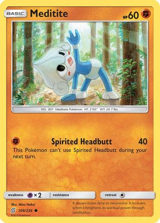 Meditite (109/236) [SM  Unified Minds] Reverse Holofoil - Common