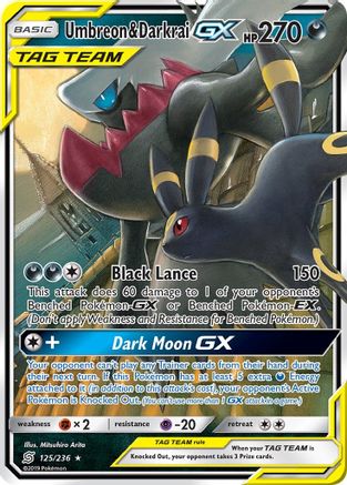 Umbreon & Darkrai GX (125/236) [SM  Unified Minds] Holofoil - Ultra Rare