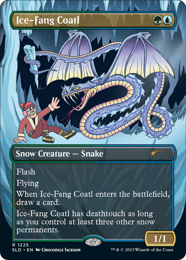 Ice-Fang Coatl (SLD-1225) (Borderless) [Secret Lair Drop] Foil