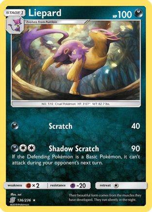 Liepard (136/236) [SM  Unified Minds] - Rare