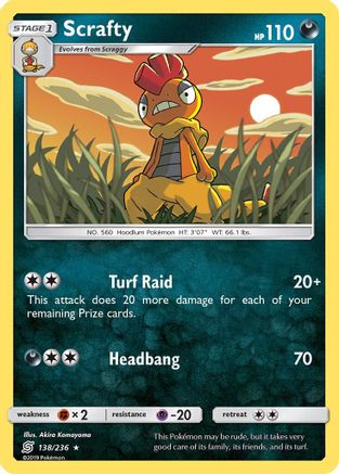 Scrafty (138/236) [SM  Unified Minds] - Rare
