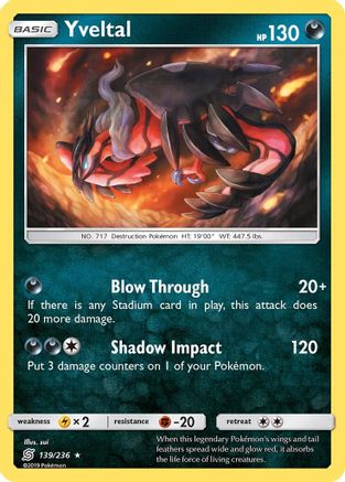 Yveltal (139/236) [SM  Unified Minds] Reverse Holofoil - Holo Rare