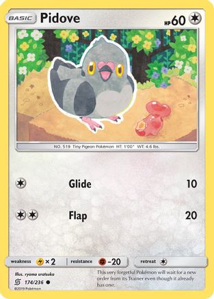 Pidove (174/236) [SM  Unified Minds] Reverse Holofoil - Common