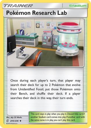Pokemon Research Lab (205/236) [SM  Unified Minds] Reverse Holofoil - Uncommon