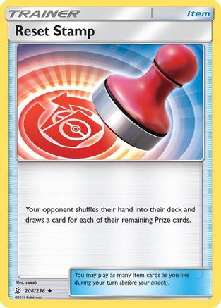 Reset Stamp (206/236) [SM  Unified Minds] Reverse Holofoil - Uncommon