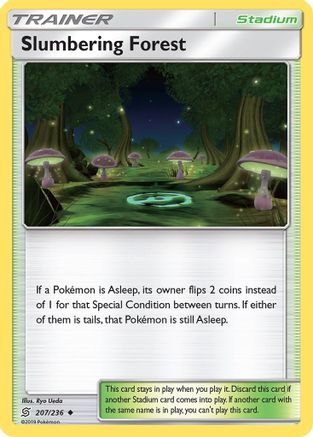 Slumbering Forest (207/236) [SM  Unified Minds] Reverse Holofoil - Uncommon