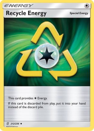 Recycle Energy (212/236) [SM  Unified Minds] Reverse Holofoil - Uncommon