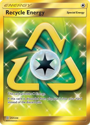 Recycle Energy (Secret) (257/236) [SM  Unified Minds] Holofoil - Secret Rare