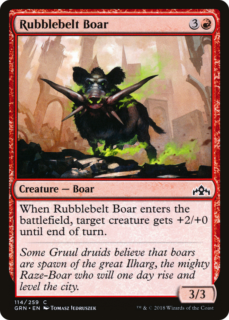 Rubblebelt Boar (GRN-114) [Guilds of Ravnica] Foil