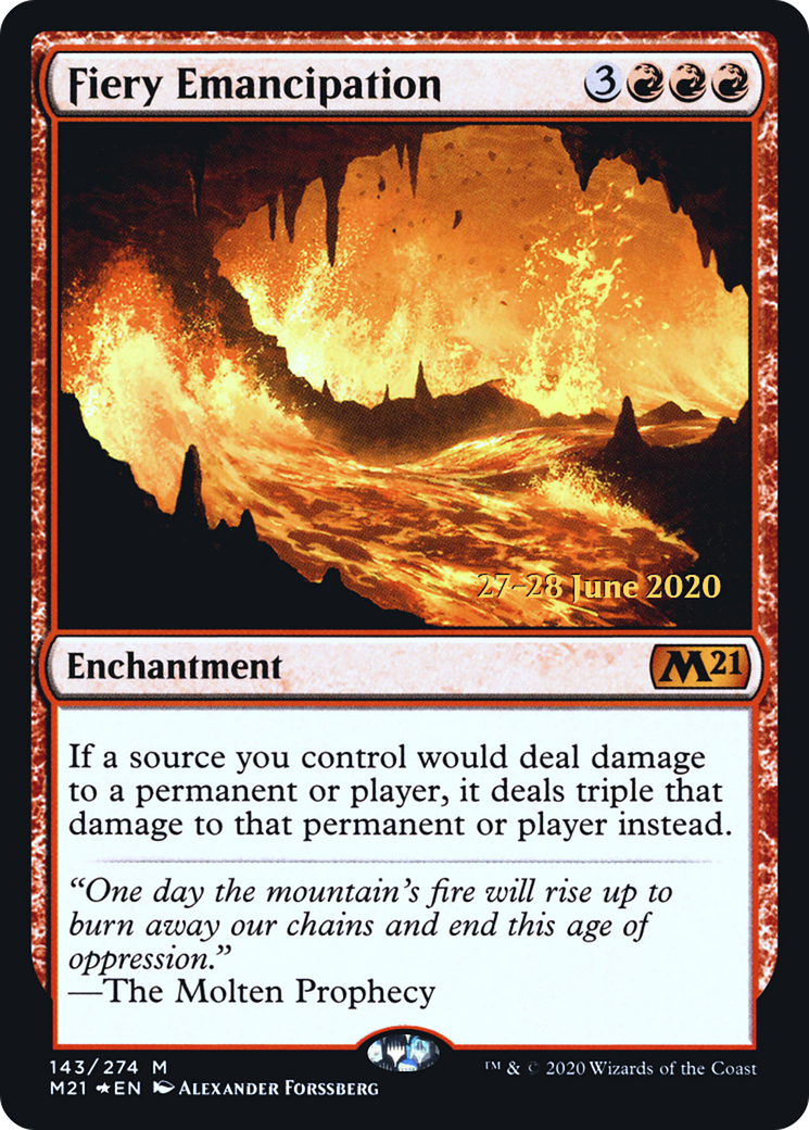 Fiery Emancipation (PRE-143S) [Core Set 2021 Promos] Foil