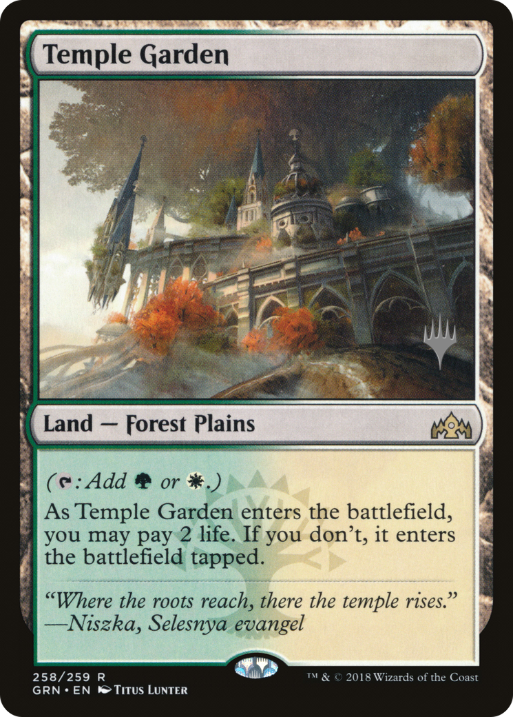Temple Garden (PPELD-258) [Promo Pack: Guilds of Ravnica Promos]