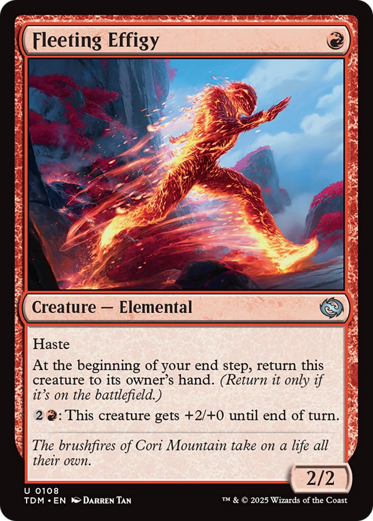 Fleeting Effigy (TDM-108) [Tarkir: Dragonstorm] Foil