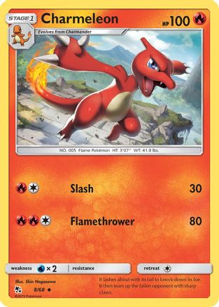 Charmeleon (008/68) [Hidden Fates] Reverse Holofoil - Uncommon