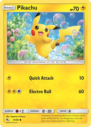 Pikachu (019/68) [Hidden Fates] Reverse Holofoil - Common