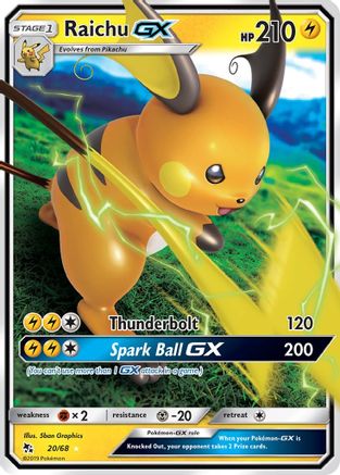 Raichu GX (020/68) [Hidden Fates] Holofoil - Ultra Rare