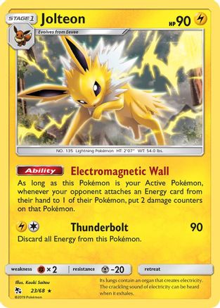Jolteon (023/68) [Hidden Fates] Reverse Holofoil - Rare