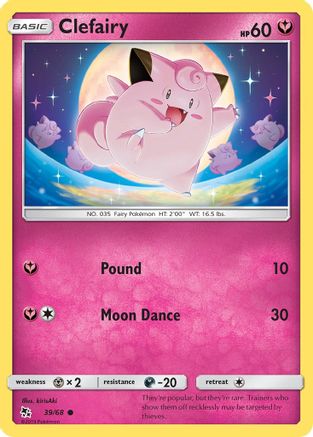 Clefairy (039/68) [Hidden Fates] Reverse Holofoil - Common
