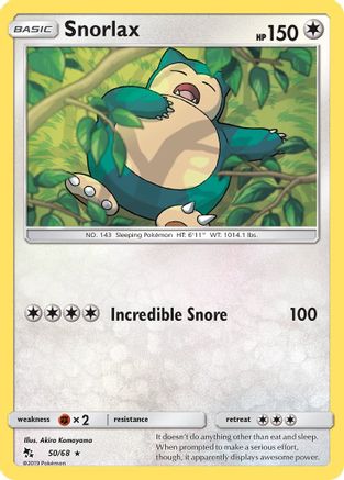 Snorlax (050/68) [Hidden Fates] - Rare