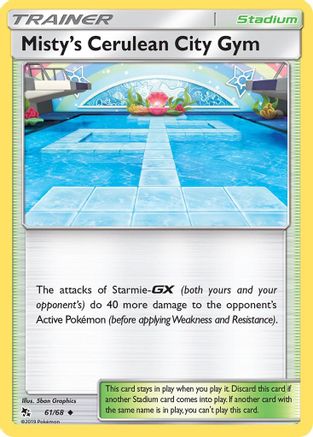 Misty's Cerulean City Gym (061/68) [Hidden Fates] Reverse Holofoil - Uncommon