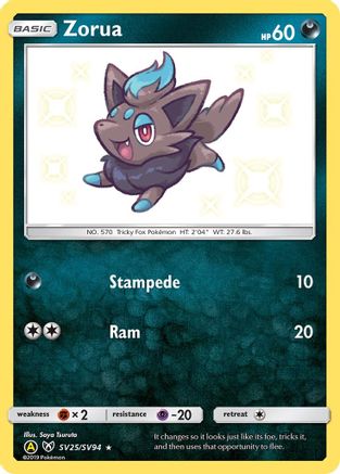 Zorua (SV25/94) [Hidden Fates Shiny Vault] Holofoil - Shiny Holo Rare