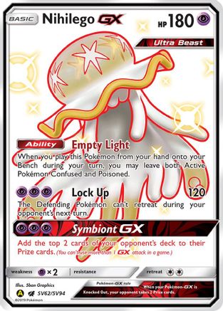 Nihilego GX (SV62/SV94) [Hidden Fates Shiny Vault] Holofoil - Shiny Holo Rare