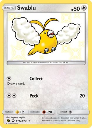 Swablu (SV42/94) [Hidden Fates Shiny Vault] Holofoil - Shiny Holo Rare