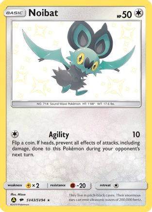 Noibat (SV43/94) [Hidden Fates Shiny Vault] Holofoil - Shiny Holo Rare