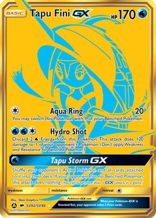 Tapu Fini GX (SV92/94) [Hidden Fates Shiny Vault] Holofoil - Shiny Holo Rare