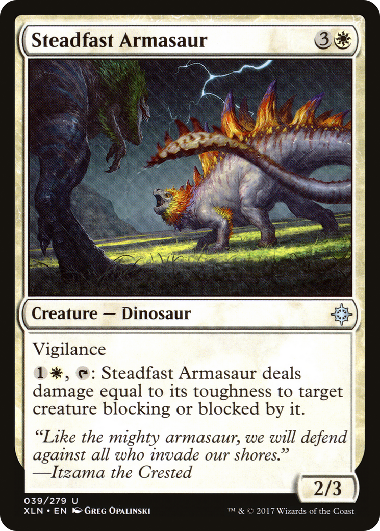 Steadfast Armasaur (XLN-039) [Ixalan] Foil