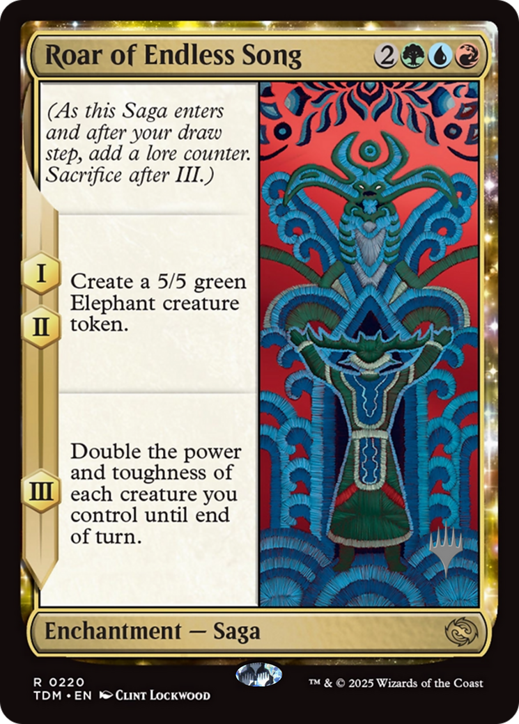 Roar of Endless Song (PPTDM-220) [Promo Pack: Tarkir: Dragonstorm] Foil