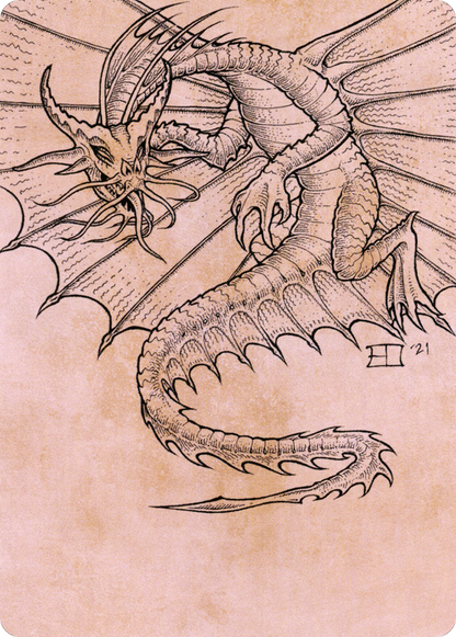 Ancient Gold Dragon // Ancient Gold Dragon (ACLB-044) (Borderless) [Battle for Baldur's Gate Art Series] Foil