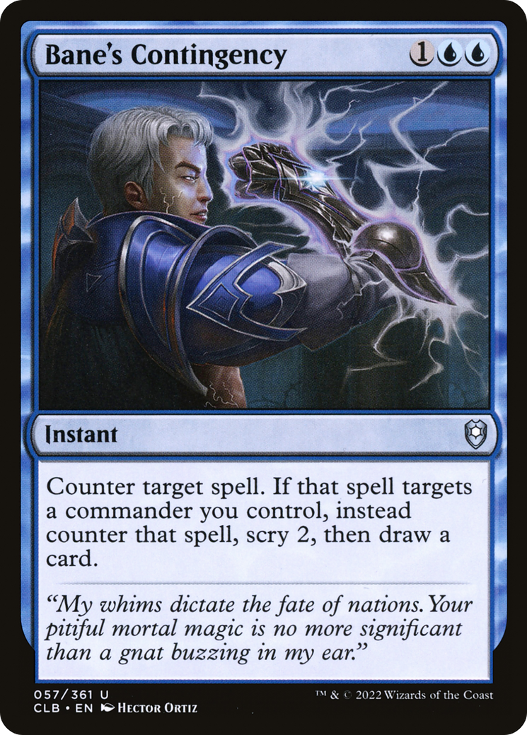 Bane's Contingency (CLB-057) [Commander Legends: Battle for Baldur's Gate] Foil