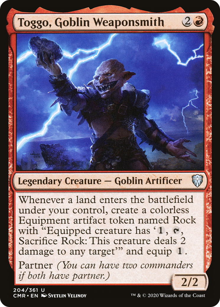 Toggo, Goblin Weaponsmith (CMR-204) [Commander Legends] Foil