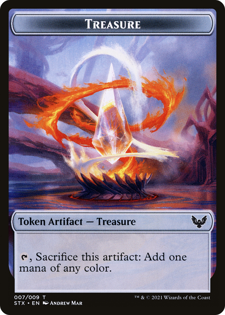 Treasure Token (STX-007) [Strixhaven: School of Mages Tokens]