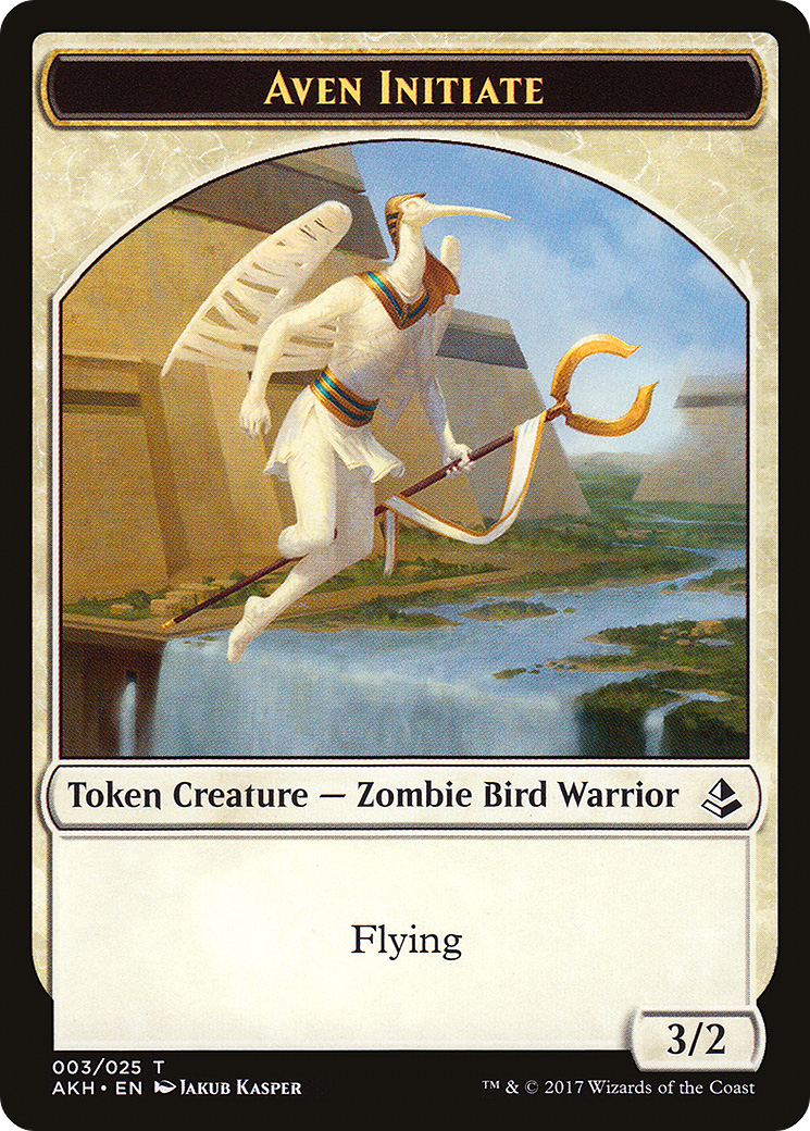 Aven Initiate Token (AKH-003) [Amonkhet Tokens] Foil