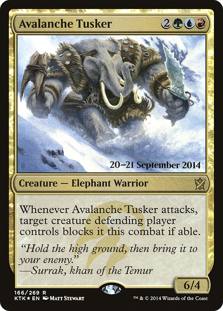 Avalanche Tusker (PRE-166S) [Khans of Tarkir Promos] Foil