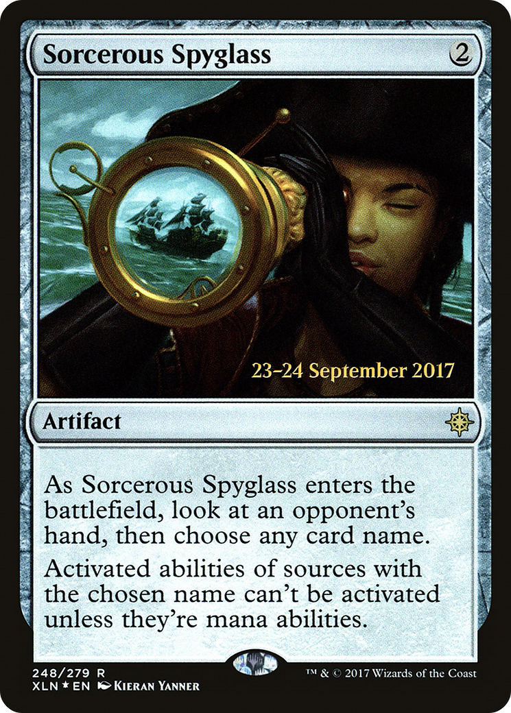 Sorcerous Spyglass (XLN) (PRE-248S) [Ixalan Promos] Foil