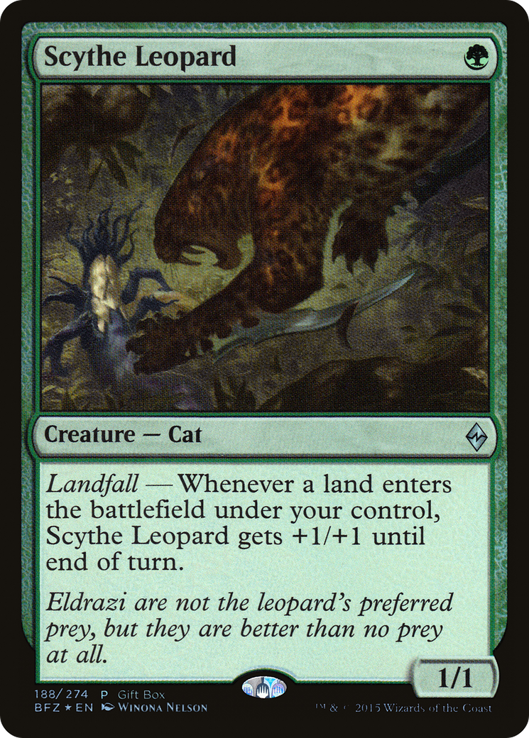 Scythe Leopard (GBP-188) [Battle for Zendikar Promos] Foil