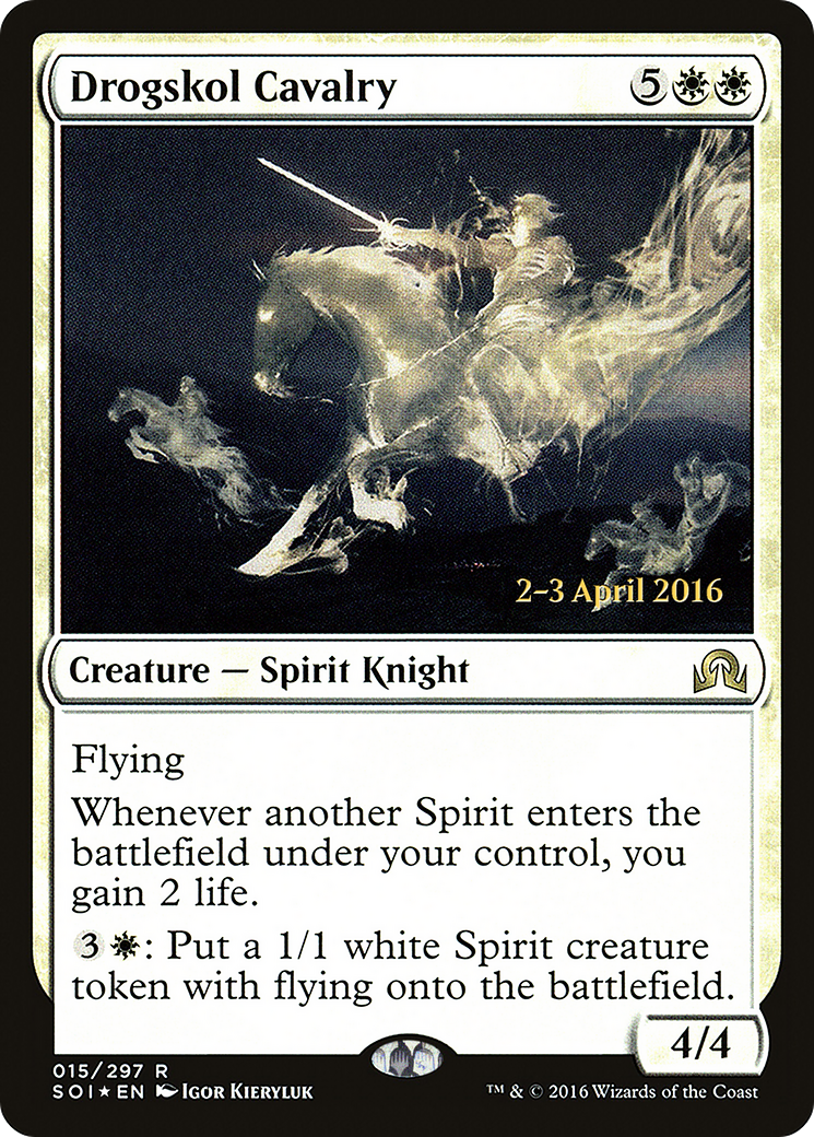Drogskol Cavalry (PRE-15S) [Shadows over Innistrad Promos] Foil