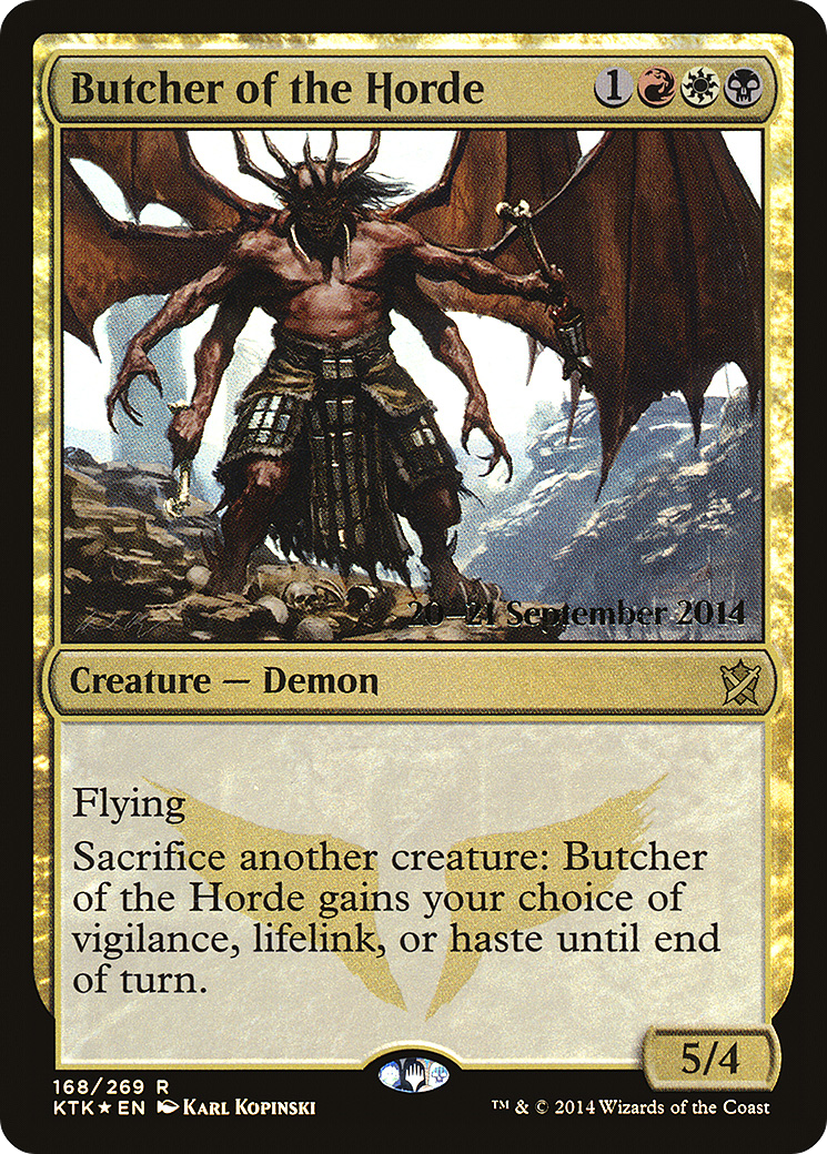 Butcher of the Horde (PRE-168S) [Khans of Tarkir Promos] Foil