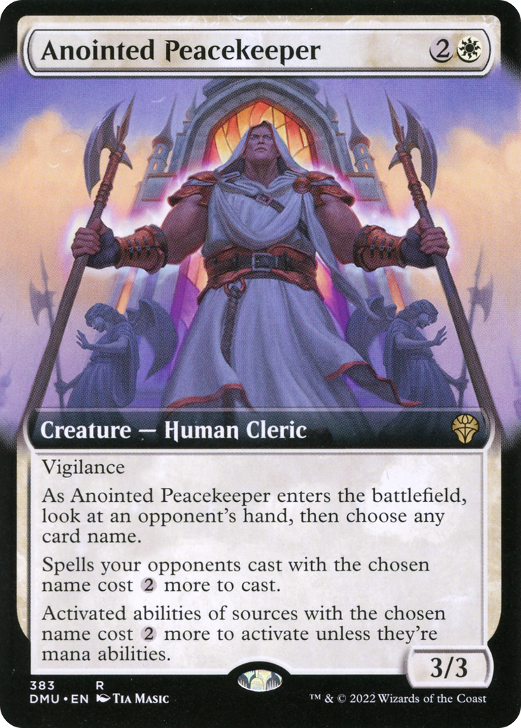 Anointed Peacekeeper (Extended Art) (DMU-383) [Dominaria United] Foil