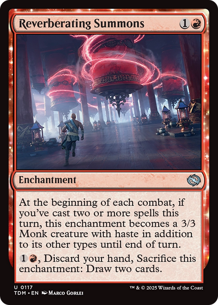 Reverberating Summons (TDM-117) [Tarkir: Dragonstorm] Foil