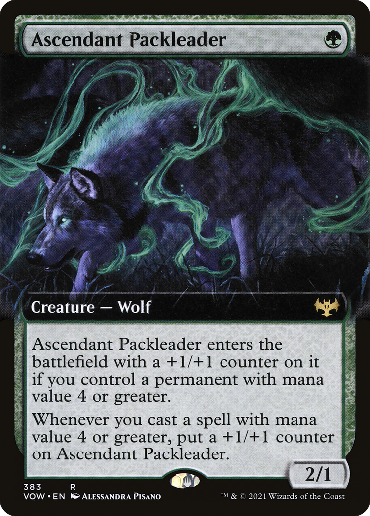 Ascendant Packleader (Extended Art) (VOW-383) [Innistrad: Crimson Vow] Foil