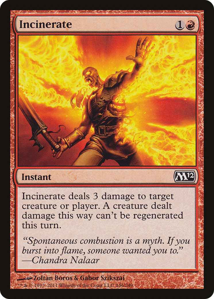 Incinerate (M12-146) [Magic 2012] Foil