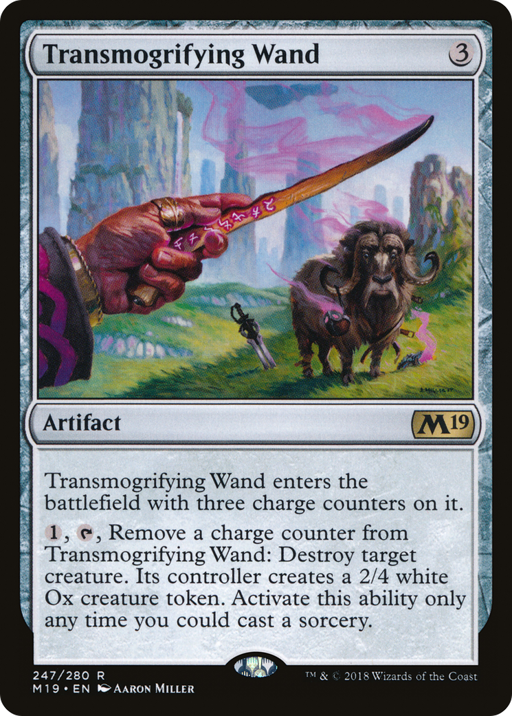 Transmogrifying Wand (M19-247) [Core Set 2019] Foil