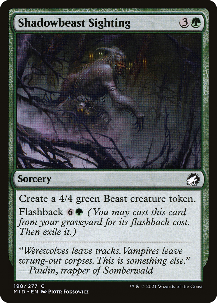 Shadowbeast Sighting (MID-198) [Innistrad: Midnight Hunt]
