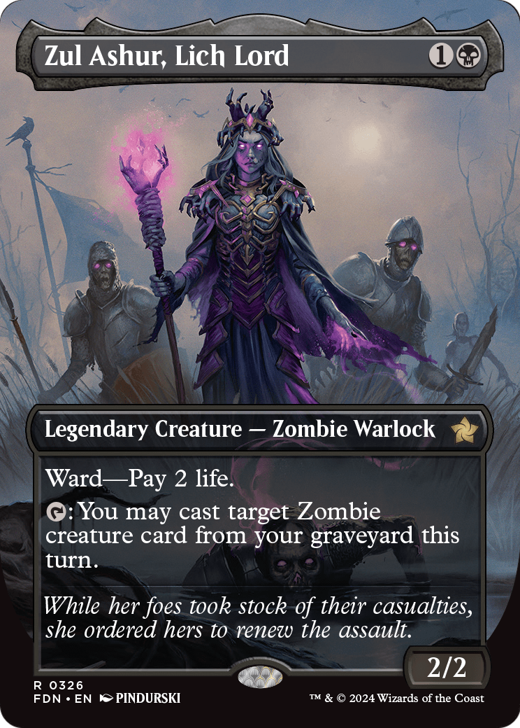 Zul Ashur, Lich Lord (Borderless) (FDN-326) [Foundations]
